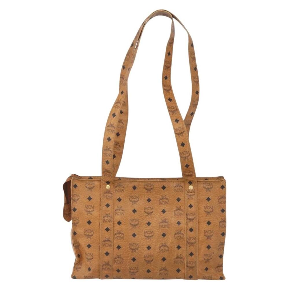MCM Logogram Visetos Tote Bag Brown